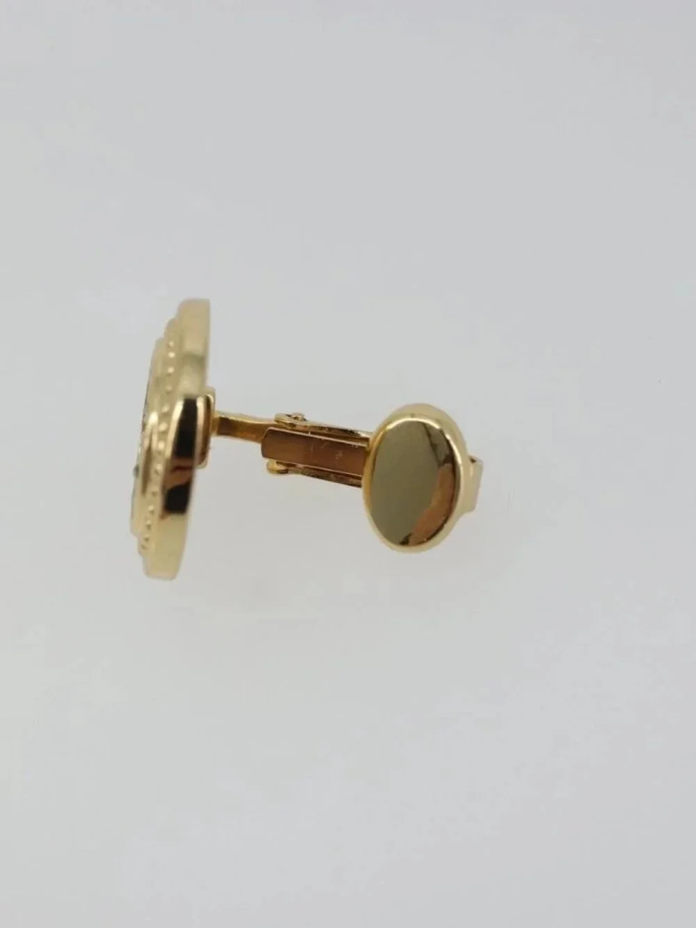 Christian Dior Earring metal Gold Tone Auth ka3906A